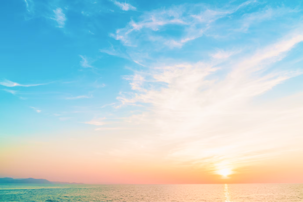 Sunrise above the sea